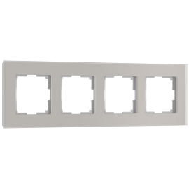 Рамкa
Senso,  4 поста,   цвет - дымчатый,  вертикальная,  горизонтальная,  стекло,  W0043117,  a067418,  Werkel
 - PULSAL.RU