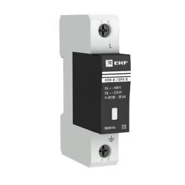 Ограничитель импульсных напряжений ОПВ-B/1P PROxima, 1 полюс, Класс 2, 30 кА, 60 кА, opv-b1, EKF - PULSAL.RU Ограничитель импульсных напряжений ОПВ-B/1P PROxima, 1 полюс, Класс 2, 30 кА, 60 кА, opv-b1, EKF - PULSAL.RU