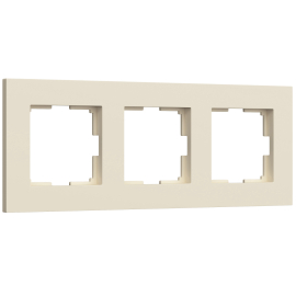 Рамка
Slab,  3 поста,   цвет - айвори матовый,  вертикальная,  горизонтальная,  пластмасса,  W0032962,  a062808,  Werkel
 - PULSAL.RU