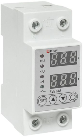 Реле напряжения и тока с дисп. RVb 63A EKF PROxima, 1НО, 63А, 220В AC, rvb-m63a, EKF - PULSAL.RU Реле напряжения и тока с дисп. RVb 63A EKF PROxima, 1НО, 63А, 220В AC, rvb-m63a, EKF - PULSAL.RU