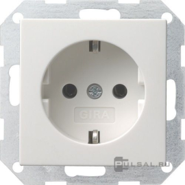 Розетка
Studio,  Standard 55,  E2,  E3,  Event,  Esprit,  E22,  без шторок,  с заземлением,  одинарная,  безвинтовые клеммы,   цвет - белый глянцевый,  пластмасса,  018803,  0188 03,  Gira
 - PULSAL.RU