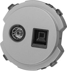 Розетка оконечная TV+RJ45 Cat.5 (UTP)
Байкал,  телевизионная (TV),  одинарная,   цвет - платина,  пластмасса,  SQ1819-0319,  TDM
 - PULSAL.RU Розетка оконечная TV+RJ45 Cat.5 (UTP)
Байкал,  телевизионная (TV),  одинарная,   цвет - платина,  пластмасса,  SQ1819-0319,  TDM
 - PULSAL.RU