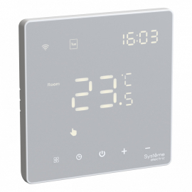 Терморегулятор c WI-FI, 16А, НО-контакт, 230В
ArtGallery,  ArtGallery Pure,  Systeme Infinity,  сенсорный,  управление по wi-fi,  датчик t° воздуха (встроенный),  датчик t° пола (внешний),  с таймером,   цвет - белый,  пластмасса,  GAL000138,  Systeme Electric
 - PULSAL.RU