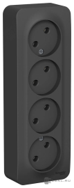 Розетка с изолирующей пластиной
Blanca,  без шторок,  без заземления,  четверная,   цвет - антрацит,  пластмасса,  BLNRA000416,  Schneider Electric
 - PULSAL.RU