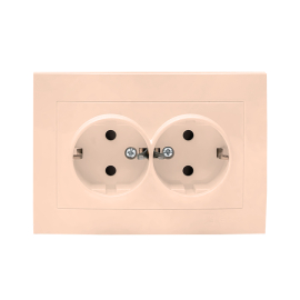 Розетка
Валенсия,  со шторками,  с заземлением,  двойная,  винтовые клеммы,   цвет - кремовый,  пластмасса,  EWR16-128-20,  EKF
 - PULSAL.RU