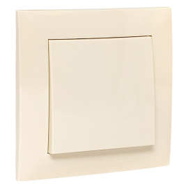 Перекрестный переключатель
Валенсия,  одноклавишный,  без подсветки,   цвет - кремовый,  пластмасса,  EWV10-221-20,  EKF
 - PULSAL.RU