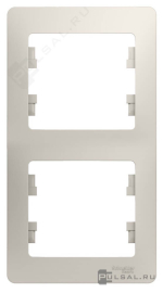 Рамка
Glossa,  2 поста,   цвет - молочный,  вертикальная,  пластмасса,  GSL000906,  Schneider Electric
 - PULSAL.RU