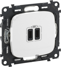 Розетка USB type-C, 3.0А
Valena Allure,  USB type-C 5V,  двойная,   цвет - белый,  пластмасса,  755345,  7 553 45,  Legrand
 - PULSAL.RU