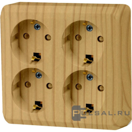 Розетка
Этюд,  со шторками,  с заземлением,  четверная,  винтовые клеммы,   цвет - сосна,  пластмасса,  PA16-208D,  Schneider Electric
 - PULSAL.RU