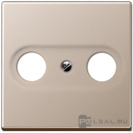 Накладка
A VIVA,  A creation,  A 550,  A flow,  ECO profi и ECO profi Standart,  ECO profi design (ECO Profi Deco),  телевизионная (TV),  спутниковая (SAT),  радио (R),  двойная,   цвет - шампань,  пластмасса,  A561PLTVCH,  A 561 PLTV CH,  JUNG
 - PULSAL.RU