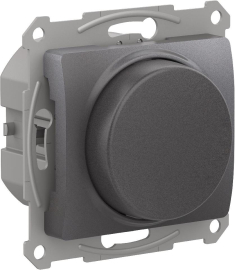 Светорегулятор (диммер) 10-400 Вт/ВА, для LED 3-150 Вт/ВА
Glossa,  поворотно-нажимной,  лампы накаливания и галогенные 220В (R),  лампы с индукционным (обмоточным) трансформ.(L),  лампы с электронным (емкостным) трансформ.(C),  диммируемые лампы LED 220В (LEDi тип L),  диммируемые лампы LED 220В (LEDi тип C),   цвет - графит,  пластмасса,  GSL001323,  Schneider Electric
 - PULSAL.RU