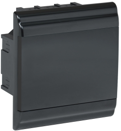 Корпус щита ЩРВ-П-6, PRIME, встраиваемый, IP 41,  модулей - 6, пластмасса,  цвет - черный, MKP13-V-01-06-41-K02, IEK - PULSAL.RU