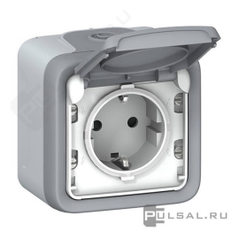 Розетка
Plexo,  со шторками,  с крышкой,  с заземлением,  одинарная,  винтовые клеммы,   цвет - серый,  пластмасса,  IP 55,  069733,  0 697 33,  Legrand
 - PULSAL.RU