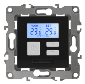 Терморегулятор универсальный 16А, 230В
Эра 12,  клавишный,  датчик t° воздуха (встроенный),  датчик t° пола (внешний),  без таймера,   цвет - антрацит,  пластмасса,  Б0031275,  12-4111-05,  ЭРА
 - PULSAL.RU