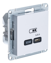 Розетка USB type-C 65 Вт с быстрой зарядкой
Atlas Design Antique,  AtlasDesign Air,  Atlas Design,  USB type-C 5V,  двойная,   цвет - лотос,  пластмасса,  ATN001327,  Schneider Electric
 - PULSAL.RU