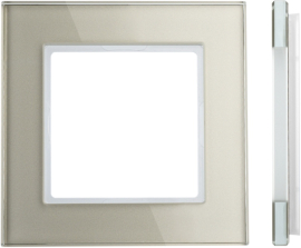 Рамкa Classic
Epsilon,  1 пост,   цвет - шампань стекло глянцевое,  вертикальная,  горизонтальная,  стекло,  K14-245-01.E/ChGG,  LIREGUS
 - PULSAL.RU