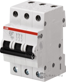 Автоматический выключатель SH200, 3 полюса, 63А, C, 6 кА, SH203 C63, ABB - PULSAL.RU