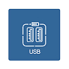 USB розетки и зарядки механизм с накладкой и рамкой